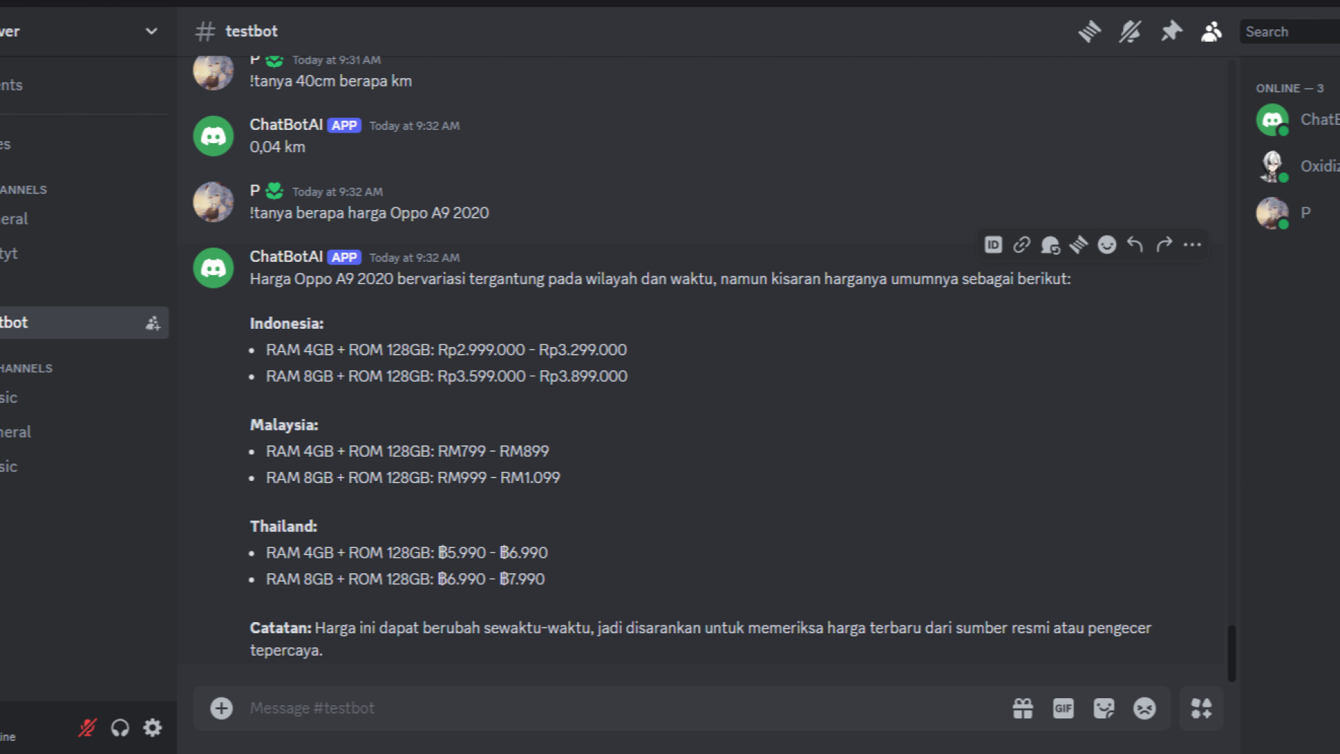 Chatbot Gemini dan Discord